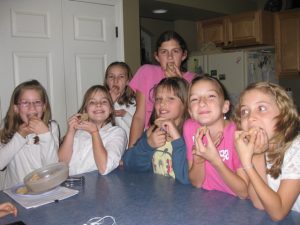 Samantha's Girl Scout troop relishes a fresh-baked Lemon Poppy Seed Scone.