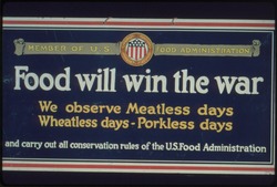 WWI - Food Will Win The War - Poster 